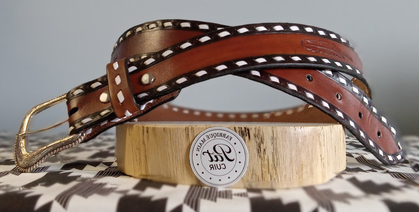 Black/tan belt