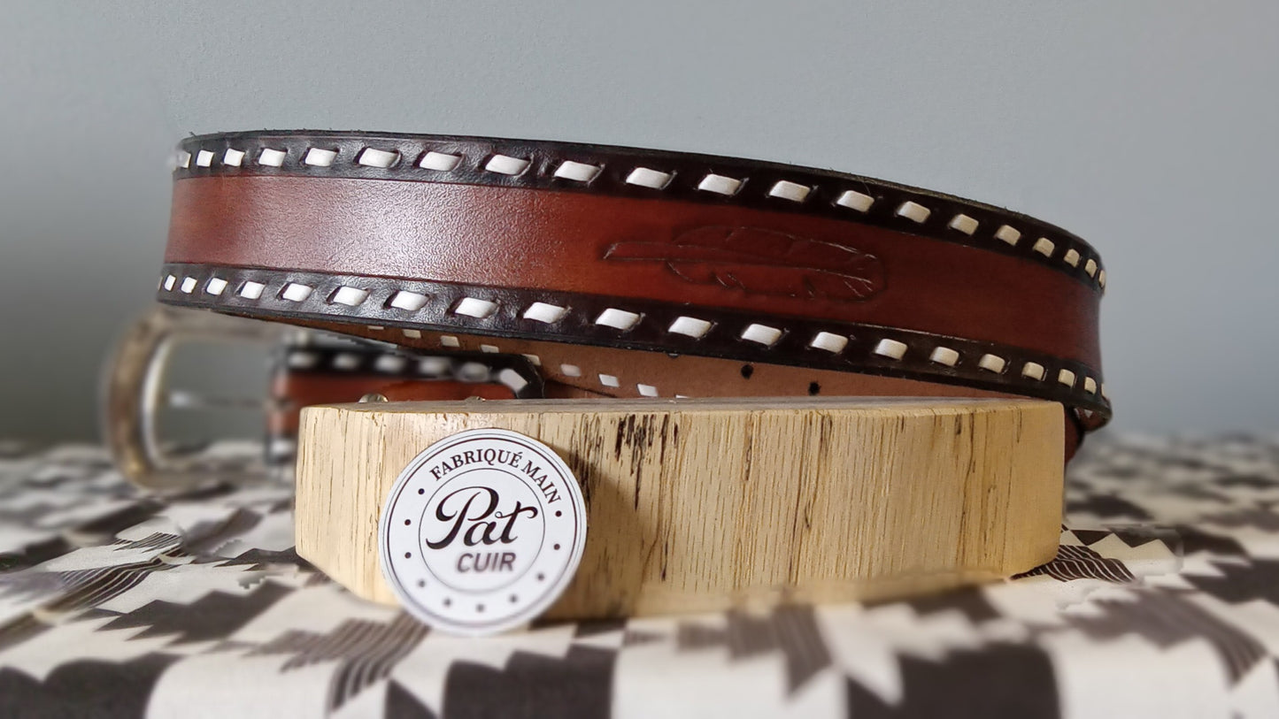 Black/tan belt